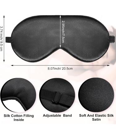20-Piece Silk Sleep Mask with Adjustable Strap - Black Eye Cover for Women and Men | Ideal for Sleeping and Travel - Buy Online on GoSupps.com