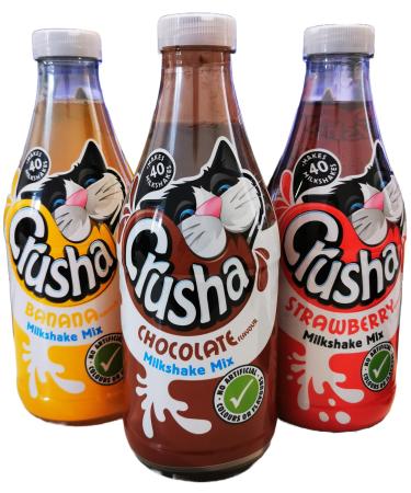 Crusha Milkshake Banana Chocolate and Strawberry Bundle (3 x 1ltr) F - Buy Online on GoSupps.com