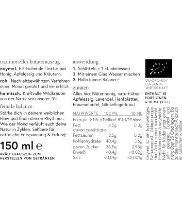 Kruut-Cycle Organic Herbal Extract 150ml | Female Balance Oxymel | Elixir of Lavender Women's Mantle & Hemp with Raw Honey & Apple Cider Vinegar | International Shipping Available - Buy Online on GoSupps.com