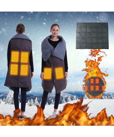 Buy BATTNOT Heated Ceiling Scarf - USB Electrical Heating Cover for Travel & Outdoor Activities - 6 Zone Warmth - Gray - Buy Online on GoSupps.com