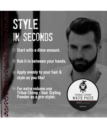 Matte Hair Styling Paste for Men - Medium to Strong Hold Water-based Flexible 80g - Perfect for All Hair Types - Buy Online on GoSupps.com