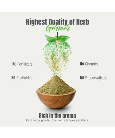 Herbsforever Gurmar Powder Leaves Powder Gymnema Sylvestre Support Healthy Sweet Level Non GMO Organic Vegan 230 GMS Powder_230_GMS - Buy Online on GoSupps.com