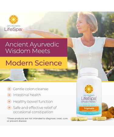 LifeSpa Whole Herbs Triphala Capsules | Colon Cleanser | Digestive Cleanse | Supports Healthy Digestion | for Relief of Constipation | 90 Capsules 500mg - Buy Online on GoSupps.com