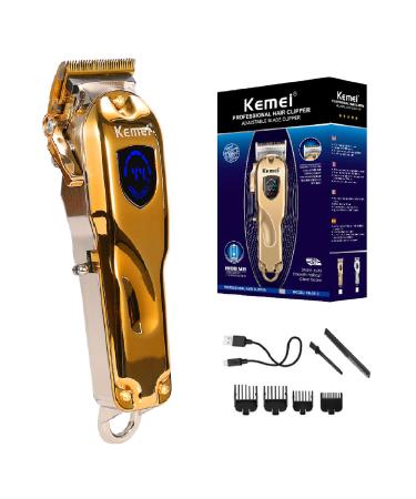 Kemei Mens Hair Clippers for Men Professional Cordless Hair Beard Trimmer for Hair Cutting Ornate Electric Clipper for Family Use Barbers