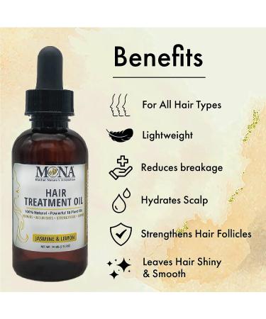 Mona Brands Natural Hair Treatment Oil | Herbal Oil with 18 Plant Oils | Repairs, Nourishes, Strengthens, Shines | For Dry, Damaged Hair & Eyebrows - Buy Online on GoSupps.com