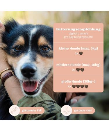 Mammaly Shiny Hair Fell Care Snacks for Dogs | Omega-3 Biotin & Sea Algae | 270 Delicious Fur Care Treats - Bundle 3x - Buy Online on GoSupps.com