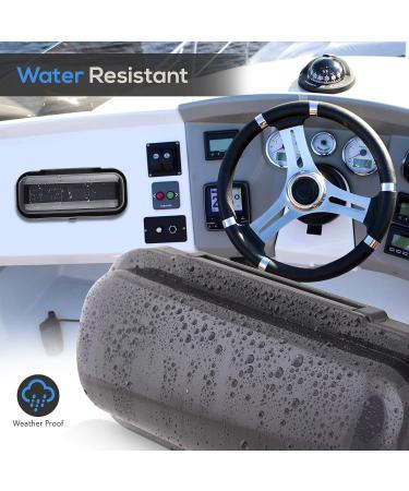 Pyle PLMRCB1 Water Resistant Marine Stereo Cover - Smoke Colored Boat Radio Protector Shield with Flip-up Door & Mounting Gasket - Buy Online on GoSupps.com
