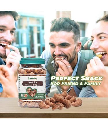 Hansia Organic Wood Fire Sea Salted Cashews with Skin - 2.2 lb - Whole Dry Roasted Non-GMO Nuts with Magnesium, Fiber, Protein, Vitamin & Iron - Oil-Free Snack - Buy Online on GoSupps.com