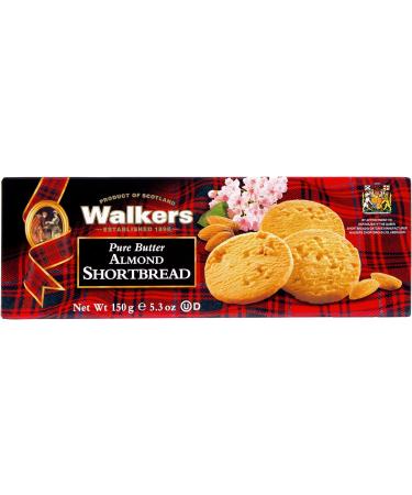 Walkers Shortbread Almond Rounds Traditional Pure Butter Scottish Recipe 150g - Buy Online on GoSupps.com