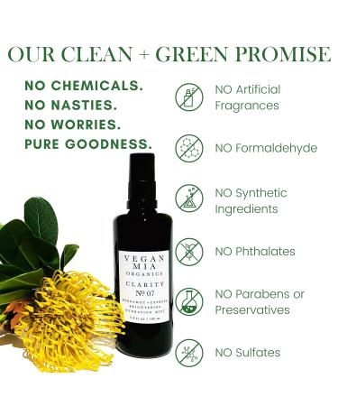 USDA Organic Clarity Balancing Face Mist | Hydrating Rose Water Spray | All Skin Types | Makeup Setting & Primer | 3.4 oz - Buy Online on GoSupps.com