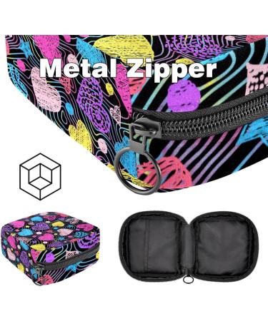 Colorful Hearts Storage Bags for Women's Bandages & Menstrual Products | Portable Tampon & Pad Holders for School & Office - Buy Online on GoSupps.com