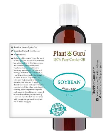 Soybean Oil 4 oz - 100% Pure Natural Carrier for Skin, Body, Face & Hair Growth - Ideal for Creams, Lotions, Lip Balm & Soap Making - Buy Online on GoSupps.com