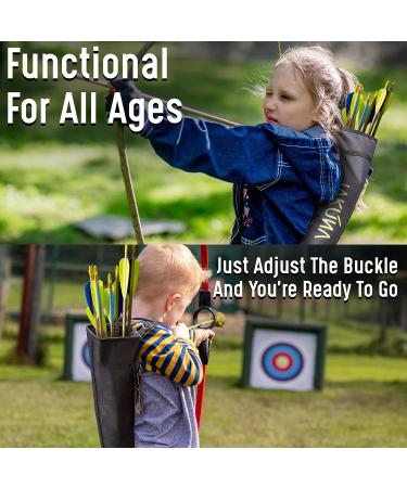 JAKUNA Hip and Back Quiver - Black Arrow Holder for Kids and Adults - Adjustable with Padded Strap - Archery Accessories - Buy Online on GoSupps.com