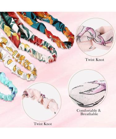 Janinka 60-Piece Boho Knotted Hairbands for Women - Non-Slip Head Wraps for Wigs & Face Washing - Stretchy Floral Hair Accessories - Buy Online on GoSupps.com