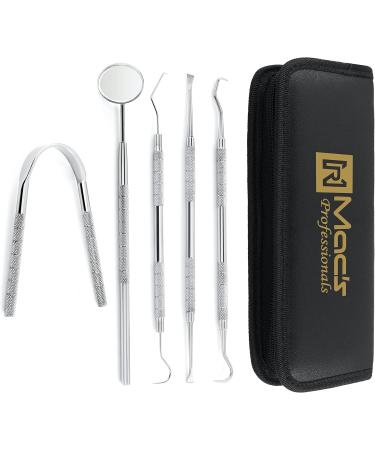 MACS Dentist Prepared Tools Kit - High-Grade Stainless Steel Dental Hygiene Set | Pick Floss Tarter Scraper & More - Ship Internationally - Buy Online on GoSupps.com