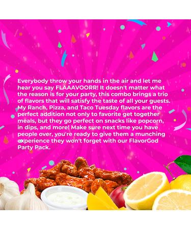 Party Combo Pack - Pizza, Ranch, Taco Tuesday Seasoning Gift Set - Flavor God Seasonings (Pack of 3) - Buy Online on GoSupps.com