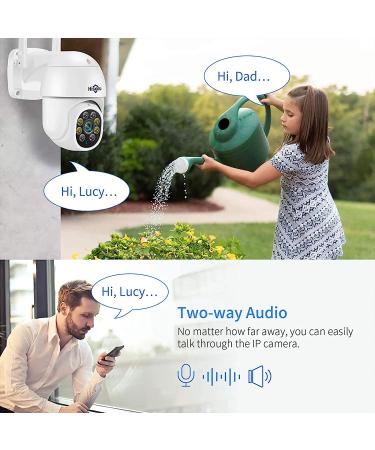 Hiseeu 2K 3MP PTZ Outdoor WiFi Camera with Auto Tracking, Color Night Vision, Motion Detection - Wireless Camera System Compatible - Buy Online on GoSupps.com