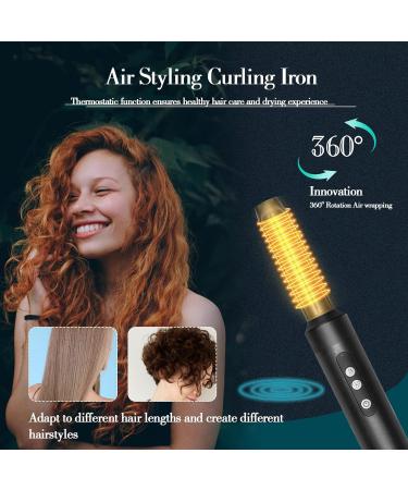 ZCVTBYE 7-in-1 Hair Styling System - High-Speed 110 000 RPM Air Brush Straightener Curling Wand & Volumizer - Black | International Shipping Available - Buy Online on GoSupps.com
