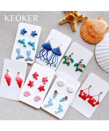 Ocean Polymer Clay Cutters - 12 Sea Life Shapes for Jewelry Making | Coastal Earring Cutters for DIY Polymer Clay Crafts - Buy Online on GoSupps.com