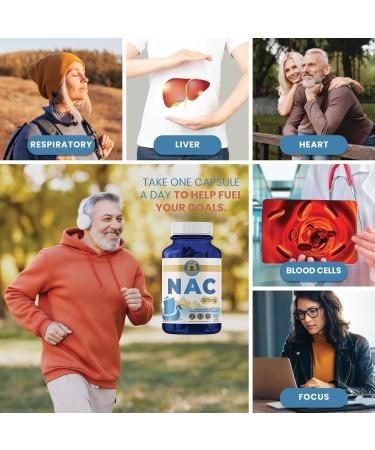 Vykee Nutrition NAC Capsules 600mg N-Acetyl L-Cysteine | Vegan Non-GMO | Supports Antioxidant Production Liver Health & Immune Function | 120 Capsules - Buy Online on GoSupps.com