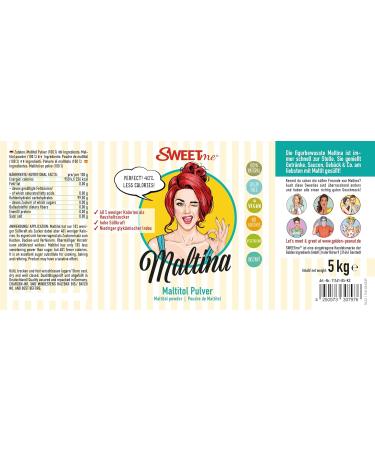 SWEETme Maltitol Powder 5 kg - Sugar-Free Vegan Low-Calorie Sweetener for Healthier Baking - Buy Online on GoSupps.com