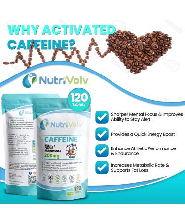 200mg Caffeine Tablets for Energy Boost, Mental Focus & Weight Loss | Vegan | Increase Workout Performance - Buy Online on GoSupps.com