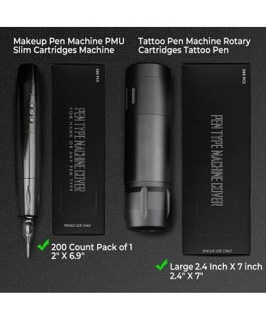 Denergy 200pcs Large Tattoo Pen Machine Covers - Disposable Cartridge Sleeves for Tattoo Grip - Tattoo Pen Sleeve Bags - Buy Online on GoSupps.com