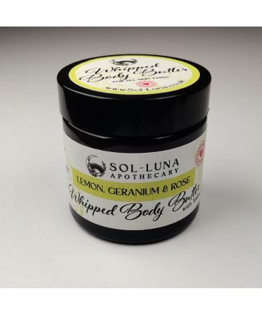 Lemon Geranium & Rose Balm or Whipped Body Butter 60ml (Whipped)
