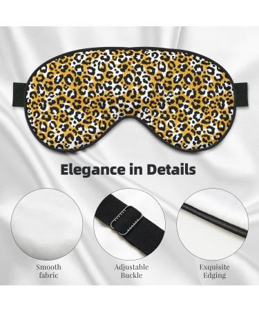 Leopard Print Sleep Eye Mask | Soft Blindfold with Elastic Strap for Travel & Night Sleeping - Buy Online on GoSupps.com