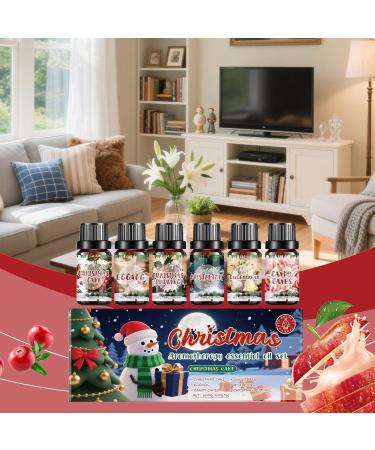  Bexdug Natural Aromatherapy Oil Set 6 Piece Set of Christmas Oils for Home Diffuser Air Freshener for Meditation Yoga Spa Purifier Bedroom Living Room Office - Buy Online on GoSupps.com