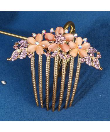 HAPINARY Opal Comb Wide Tooth Comb for Wavy Hair Wedding Hair Accessories for Brides Hair Combs for Comb Hair Clip Hair Gems for Women Combs for Women Hair Styling Hair Topper Alloy Purple - Buy Online on GoSupps.com