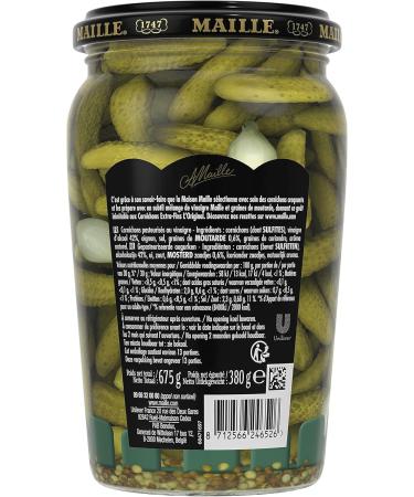 Maille L'Original Crunchy & Acid Extra-Fine Pickles Jar 380 g - Buy Online on GoSupps.com