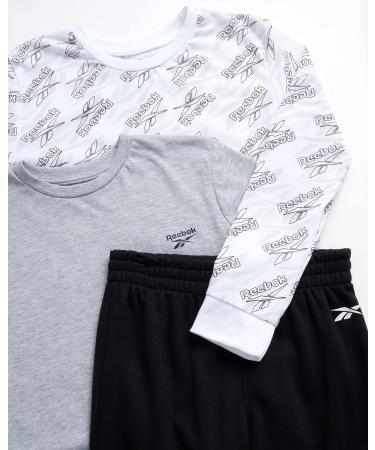 Reebok Boys' Active Jogger Set - 3 Piece Performance Fleece Tracksuit (White, Size 10) - Buy Online on GoSupps.com