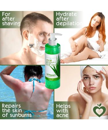 Le Pommiere Bio Gel Aloe Vera 250ml - 100% Pure Natural Moisture Cream for Sunburn Repair Soothing Shaved Skin & Insect Bites - Ideal for Face & Body - Buy Online on GoSupps.com
