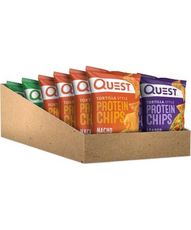Quest Protein Powder & Chips Bundle - Vanilla Milkshake Powder (24g Protein 1.6lb) + Tortilla Chips Variety Pack (12ct) - Buy Online on GoSupps.com