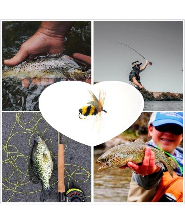 Premium Hand-Tied Fake Bees for Trout Bass Panfish Fishing | 12pcs Classic Honey Bee Flies | Lure Box Included | Gifts for Men - Buy Online on GoSupps.com