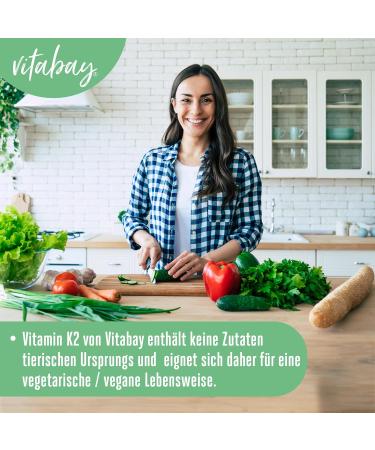 Buy Vitabay Vitamin K2 200 g - Vegan MK7 Tablets | 365 High Dose All-Trans K2 | Premium Quality Vitamin K2 Supplement for Optimal Health - Buy Online on GoSupps.com