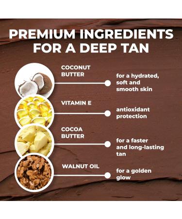 BYROKKO Shine Brown Chocolate Tanning Accelerator Cream (200 ml) - Fast Bronzing for Intense Chocolate Tan - Buy Online on GoSupps.com