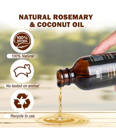 BuyBrilliance Rosemary Oil & Coconut Oil - Hair Growth Serum for Damaged Hair Reduces Hair Loss & Dry Scalp Eyebrow & Eyelash Growth - 2oz - Buy Online on GoSupps.com