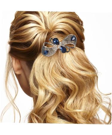FRCOLOR Metal headgear ponytail hair accessories fashionable and versatile Miss bow tie rhinestones French french hair pin hair pins bow clips for hair Holder dense alloy - Buy Online on GoSupps.com