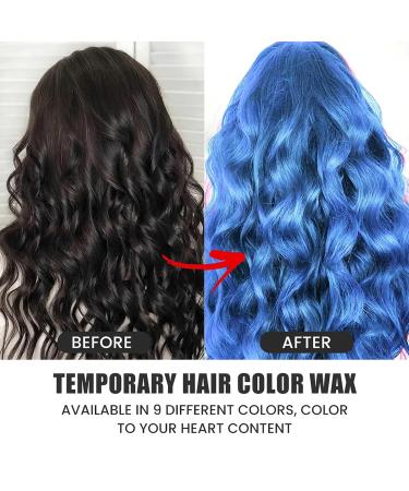 Blue Temporary Hair Color Wax | Non-Greasy Washable Hair Paint for Halloween & Cosplay | Strong Hold for All Day Use - Buy Online on GoSupps.com