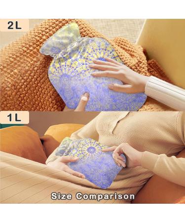 NAANLE 2L Mandala Flower Hot Water Bottle with Cover | Pain Relief for Menstrual Cramps | Heat & Cold Therapy for Hands & Feet - Buy Online on GoSupps.com