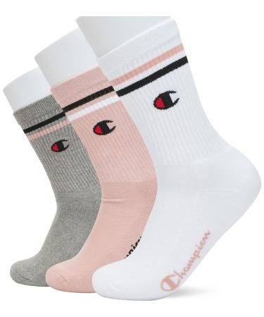 Champion Seasonal Socks C-Logo 3PP Crew Pink 39-42 EU (6-8 UK) Unisex - Adult -FW23 Pink
