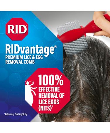 RIDvantage Premium Lice & Egg Removal Comb | Effective Safe & Eco-Friendly Solution for All Ages - Buy Online on GoSupps.com