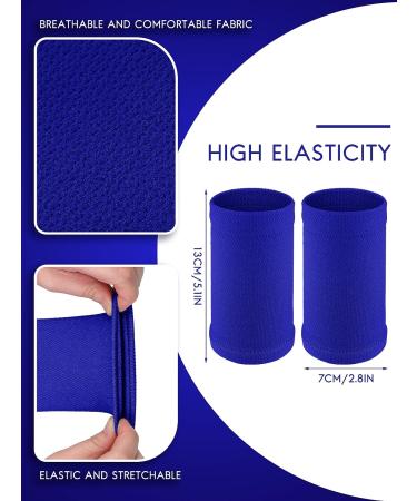 Tondiamo 3 Pairs Compression Wrist Sleeve - Long Wrist Support Brace for Tennis Tendonitis - Small Black/Gray/Blue - Men and Women - Buy Online on GoSupps.com