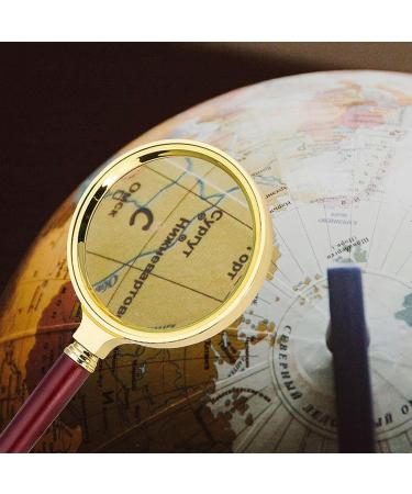 Portable Handheld Magnifier | 10X Wood | Sandalwood Handheld Magnifier for Science Reading Book Inspection Full of Stars - Buy Online on GoSupps.com