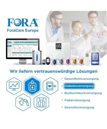 FORA Uric Acid Meter Bundle - Includes 10 Test Strips & 10 Lancing Devices | International Shipping Available - Buy Online on GoSupps.com