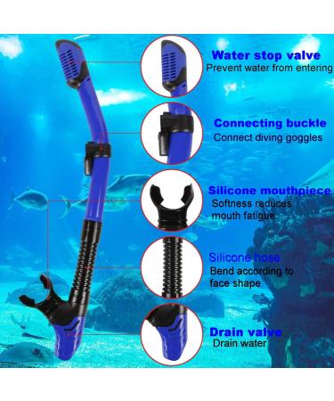 PIYAZI Snorkeling Gear Set for Adults - Anti-Leak, Anti-Fog, Wide View, Blue - Perfect for Scuba Diving, Swimming, and Travel - Buy Online on GoSupps.com