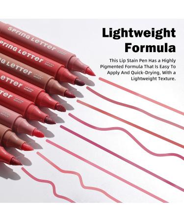 KIMUSE Lip Stain Marker Set - Long Lasting Waterproof Smudgeproof Lip Liner & Color | Matte Finish | All Day Wear (Radiantly Rose - Buy Online on GoSupps.com