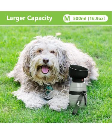 Pecute Portable Dog Drinking Bottle - 650ml Silicone Water Bottle with Foldable Bowl | Travel-Ready Pet Hydration Solution - Buy Online on GoSupps.com